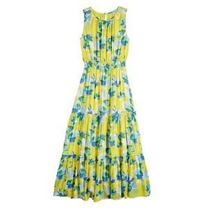 DRAPER JAMES RSVP Clip-Dot Tiered Maxi Dress -Large